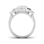 9ct White Gold Emerald Cut Lab Grown Diamond Ring 2