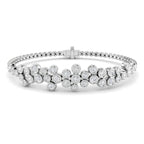 9ct White Gold Round Lab Grown Diamond Bracelet 1