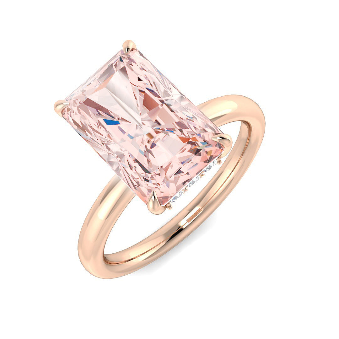 9ct Rose Gold Round Lab Grown Diamond Ring 1