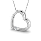 9ct White Gold Round Lab Grown Diamond Pendant 1
