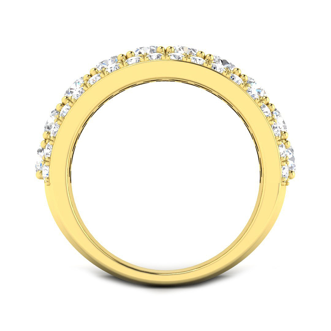 9ct Yellow Gold Round Lab Grown Diamond Ring 2