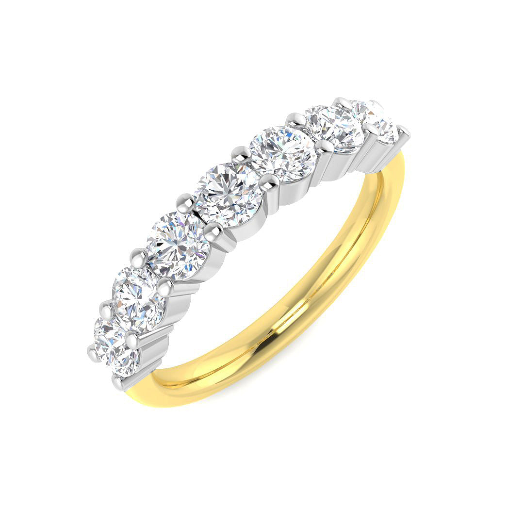 9ct Two Tone Round Lab Grown Diamond Ring 1