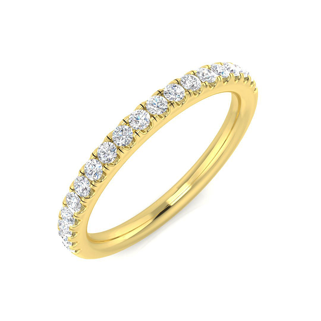 9ct Yellow Gold Round Lab Grown Diamond Ring 1