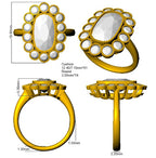 9ct Yellow Gold Cushion Cvd Old Cut Ring 3
