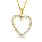 9ct Yellow Gold Round Lab Grown Diamond Pendant 1