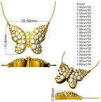 9ct Yellow Gold Round Lab Grown Diamond Necklace 2