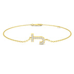 9ct Yellow Gold Round Lab Grown Diamond Bracelet 1