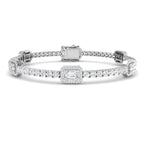9ct White Gold Baguette Lab Grown Diamond Bracelet 1