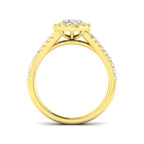 9ct Yellow Gold Oval Lab Grown Diamond Ring 2