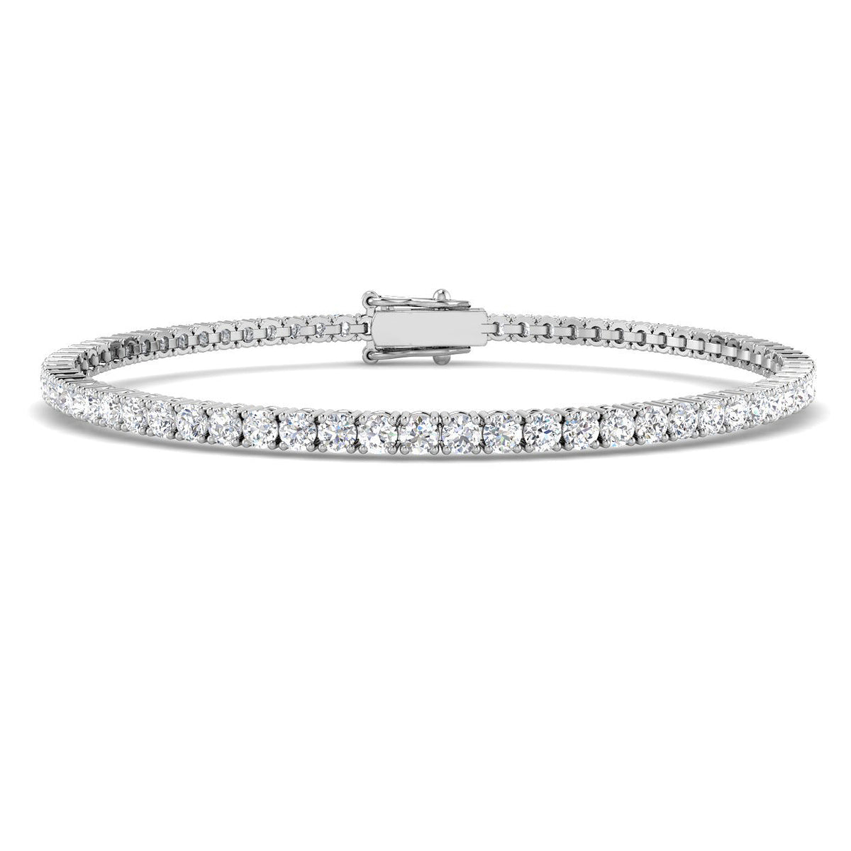 18ct White Gold Round Lab Grown Diamond Bracelet 1