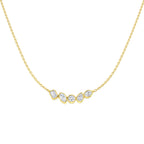 9ct Yellow Gold Emerald Cut and Marquise and Oval and Pear Lab Grown Diamond Necklace 1