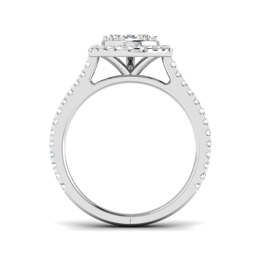 9ct White Gold Round Lab Grown Diamond Ring 2