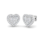 9ct White Gold Round Lab Grown Diamond Earrings 1