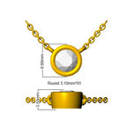 9ct Yellow Gold Round Lab Grown Diamond Necklace 2