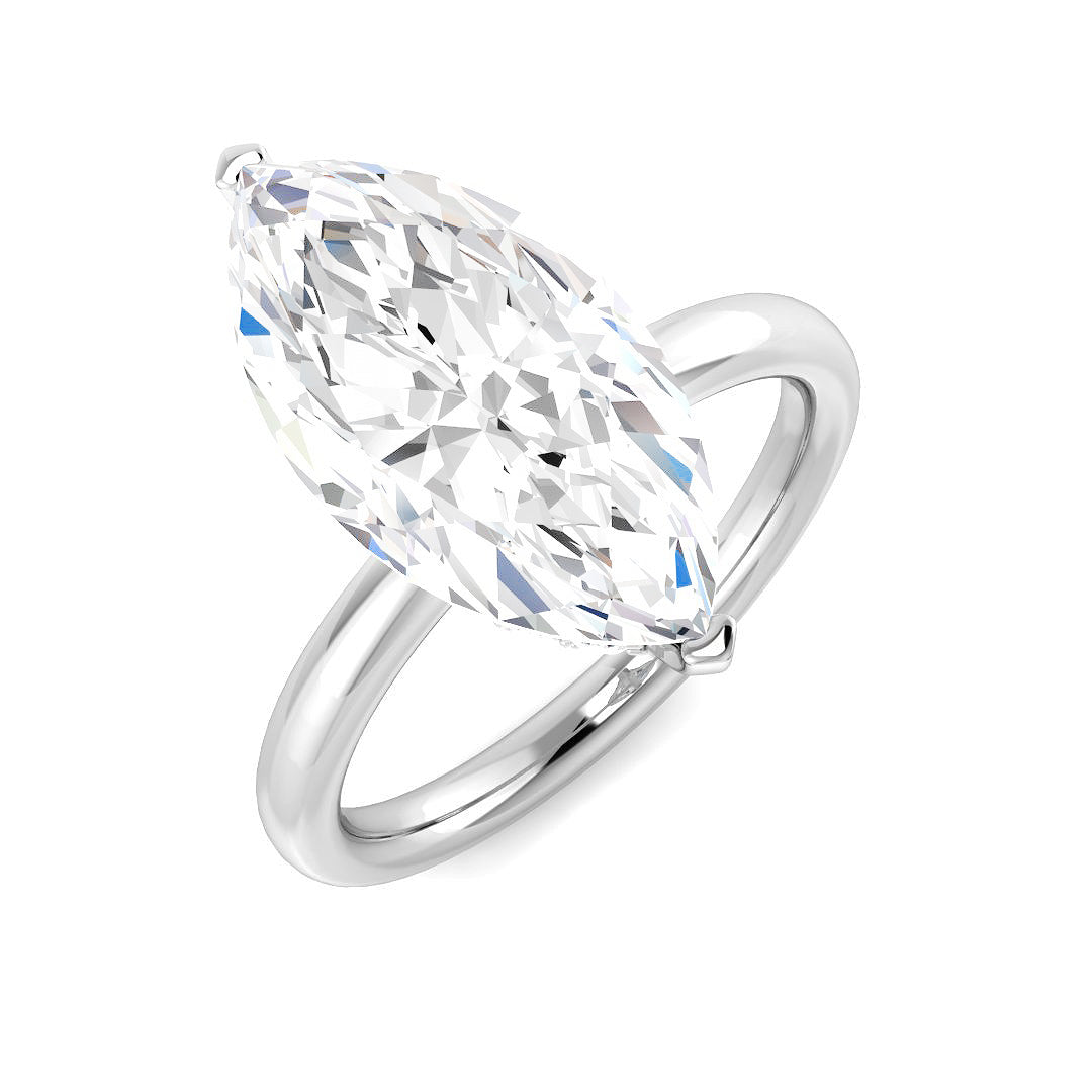Platinum Marquise Lab Grown Diamond Ring 1
