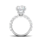 9ct White Gold Emerald Cut Lab Grown Diamond Ring 2