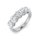 Platinum Round Lab Grown Diamond Ring 1