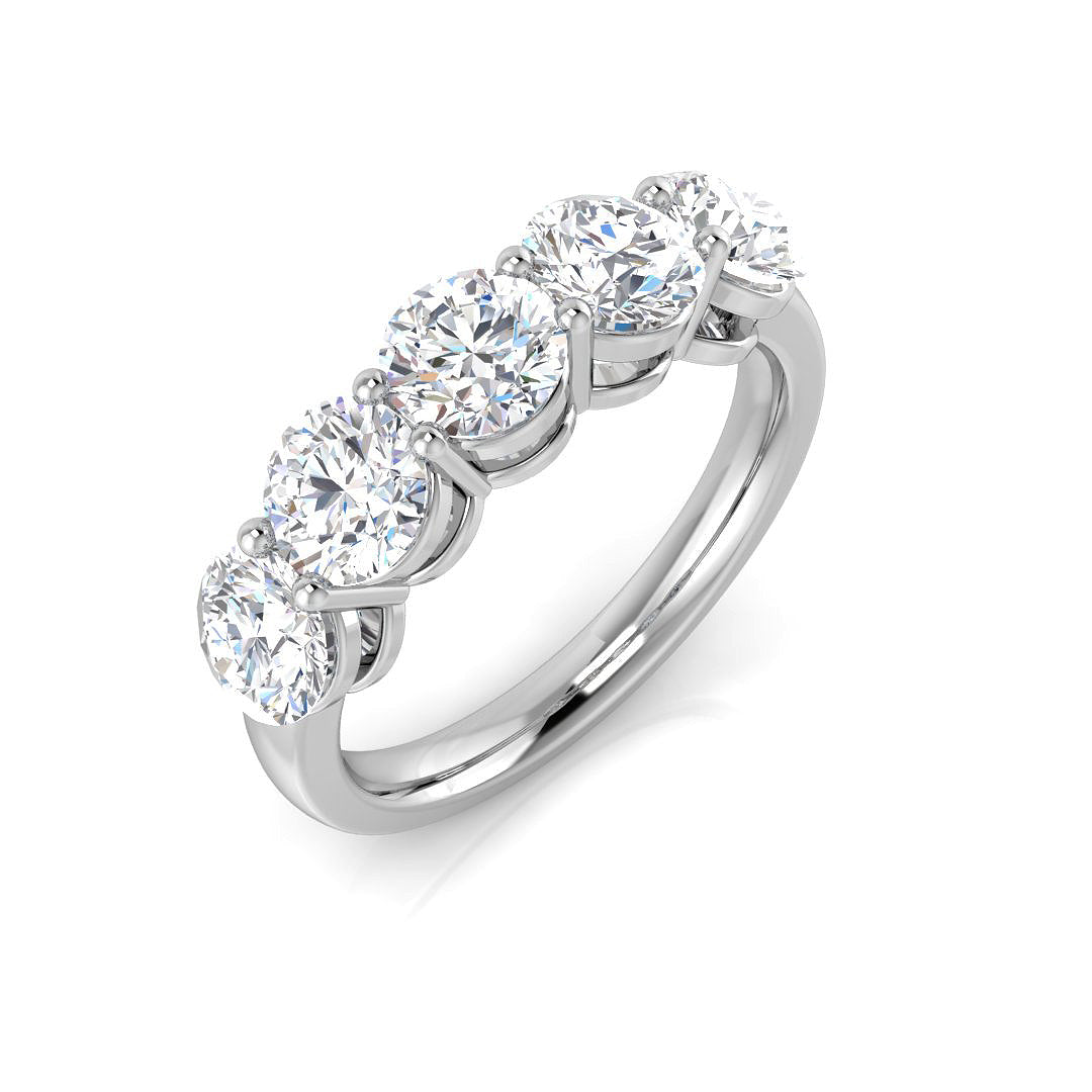 Platinum Round Lab Grown Diamond Ring 1