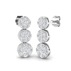 9ct White Gold Round Lab Grown Diamond Earrings 1