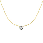 9ct Yellow Gold Round Lab Grown Diamond Necklace 1