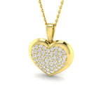 9ct Yellow Gold Round Lab Grown Diamond Pendant 1