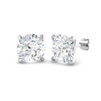 9ct White Gold Round Lab Grown Diamond Earrings 1