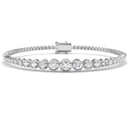 9ct White Gold Round Lab Grown Diamond Bracelet 1