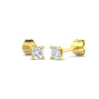9ct Yellow Gold Round Lab Grown Diamond Earrings 1