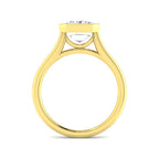 9ct Yellow Gold Emerald Cut Lab Grown Diamond Ring 2