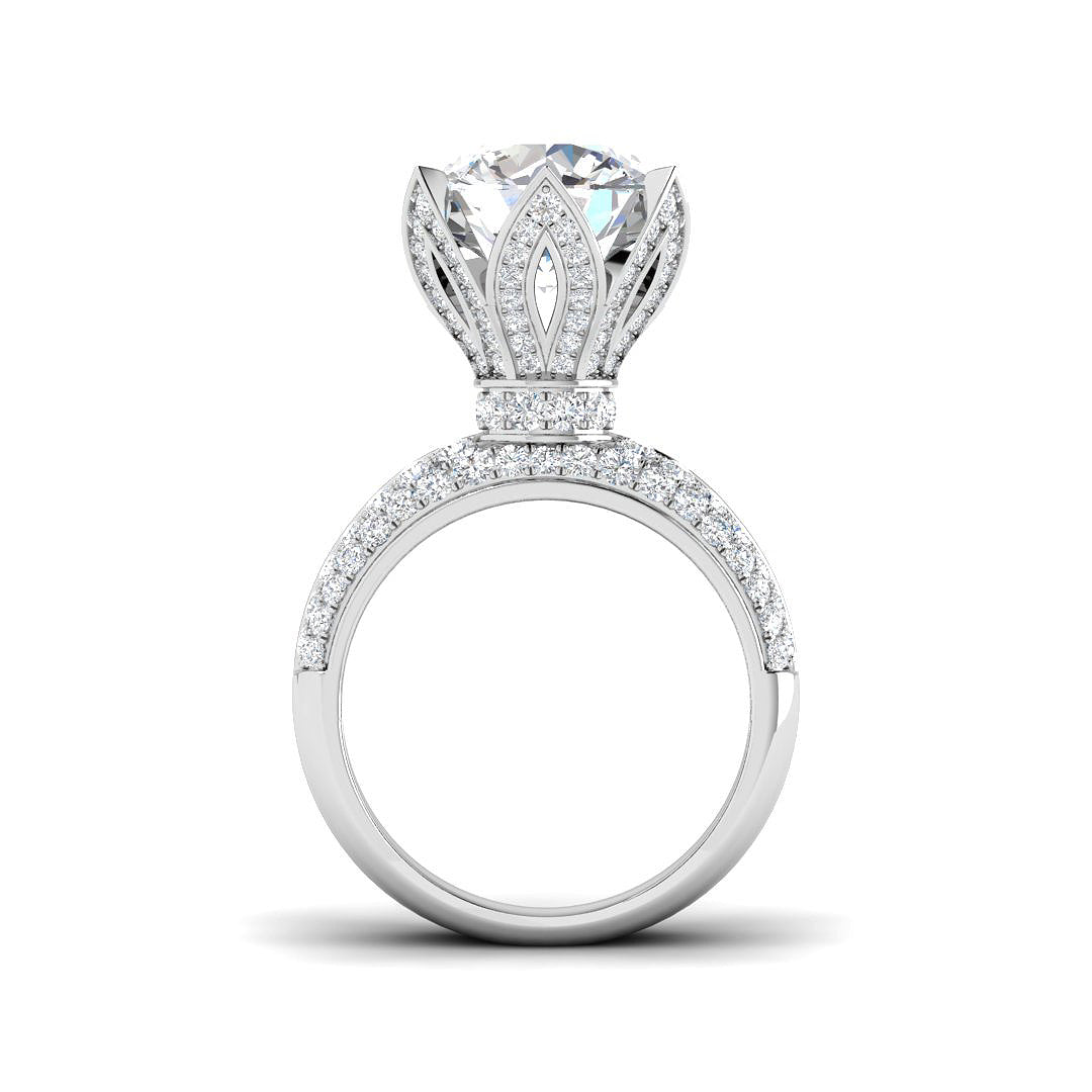 9ct White Gold Round Lab Grown Diamond Ring 2