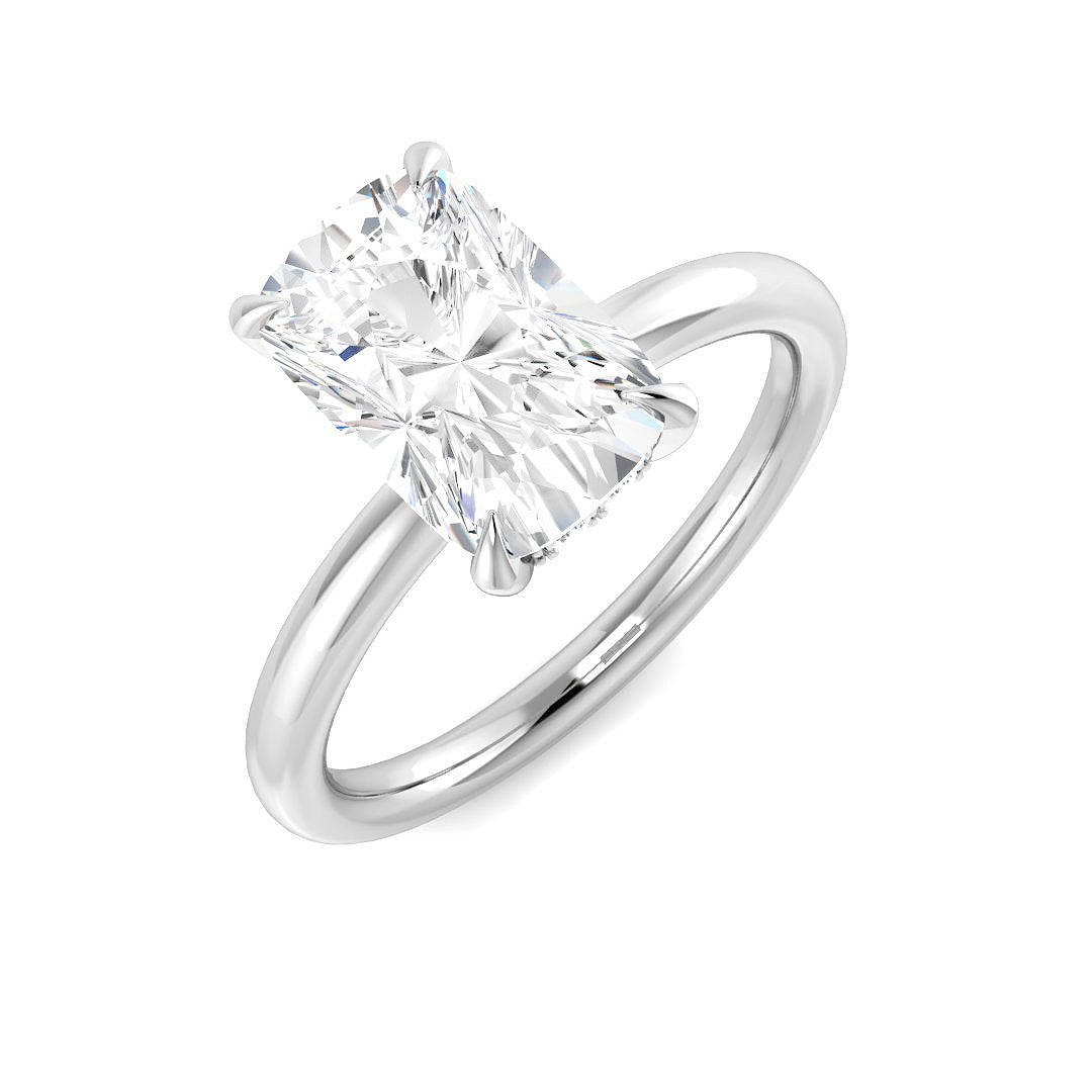 Platinum Cushion Lab Grown Diamond Ring 1