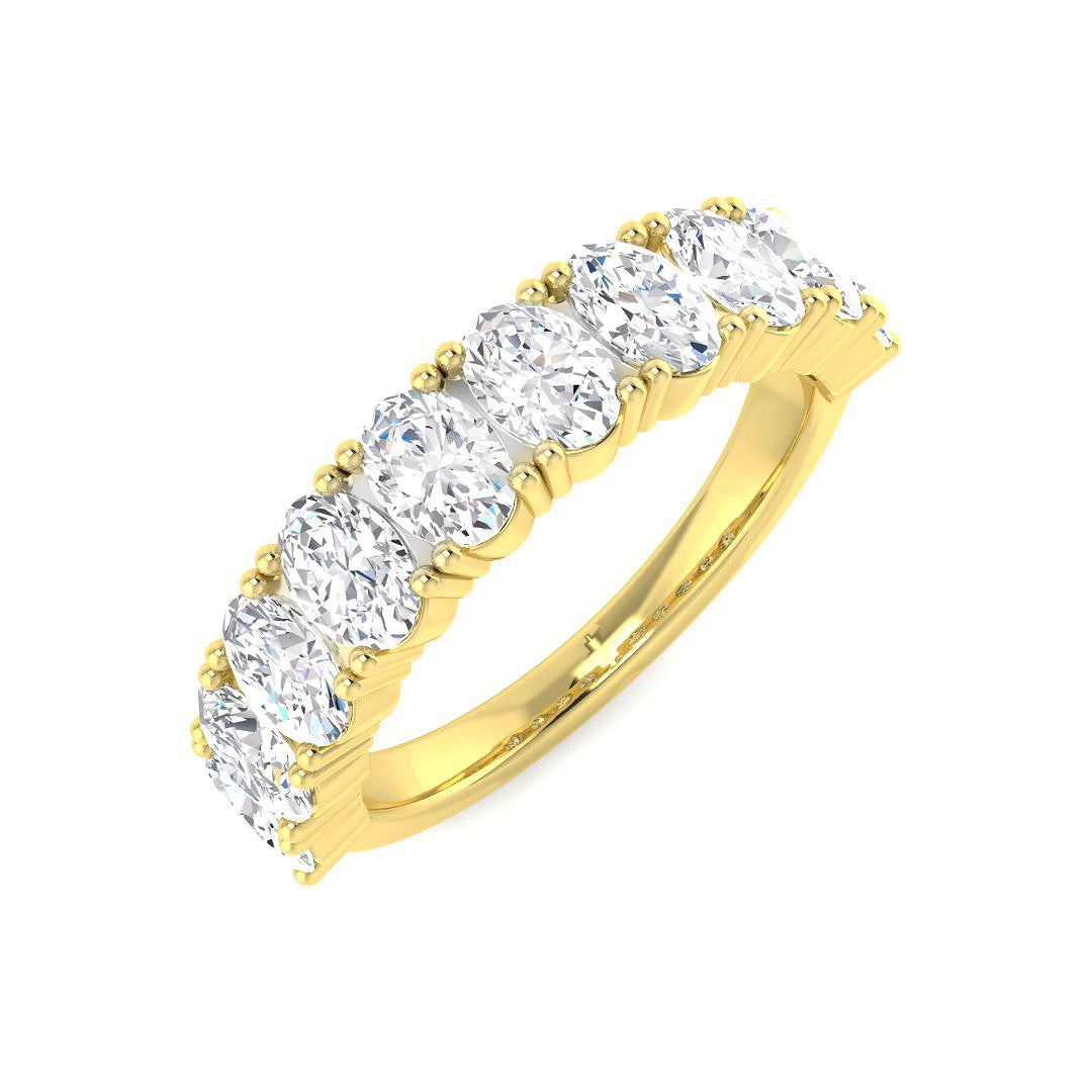 9ct Yellow Gold Oval Lab Grown Diamond Ring 1