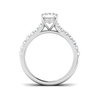 9ct White Gold Emerald Cut Lab Grown Diamond Ring 2
