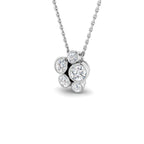 9ct White Gold Round Lab Grown Diamond Pendant 1