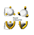 9ct White Gold Round Lab Grown Diamond Earrings 2