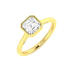 9ct Yellow Gold Asscher Cut Lab Grown Diamond Ring 1