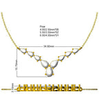 9ct Yellow Gold Pear Lab Grown Diamond Necklace 2
