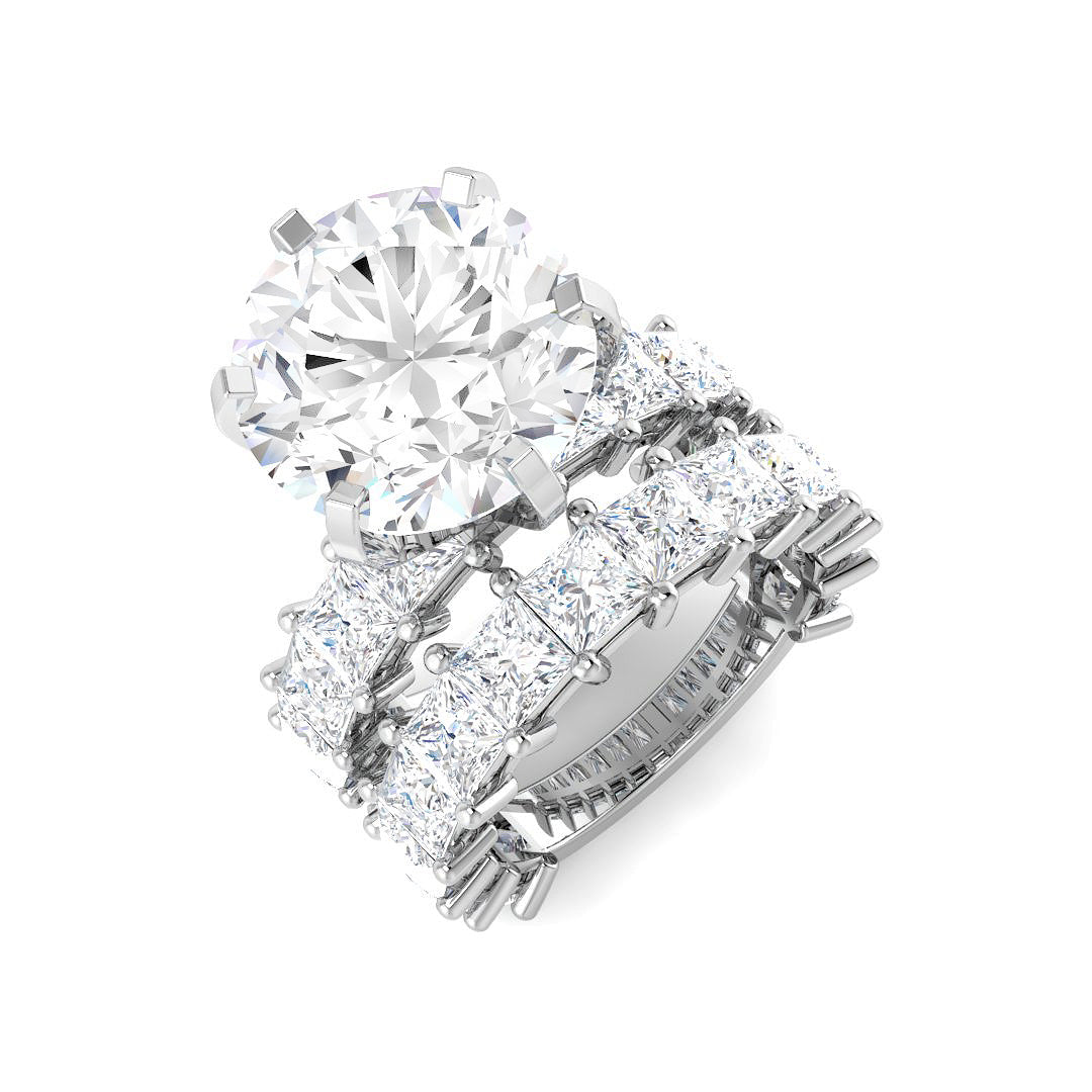9ct White Gold Princess Lab Grown Diamond Ring 1