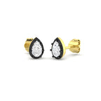 9ct Yellow Gold Pear Lab Grown Diamond Earrings 1