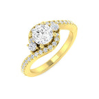 9ct Yellow Gold Round Lab Grown Diamond Ring 1