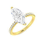 9ct Yellow Gold Marquise Lab Grown Diamond Ring 1