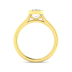 9ct Yellow Gold Emerald Cut Lab Grown Diamond Ring 2