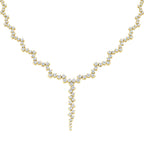 9ct Yellow Gold Round Lab Grown Diamond Necklace 1
