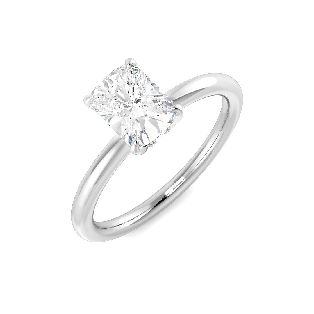 Platinum Cushion Lab Grown Diamond Ring 1