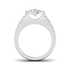 9ct White Gold Pear Lab Grown Diamond Ring 2