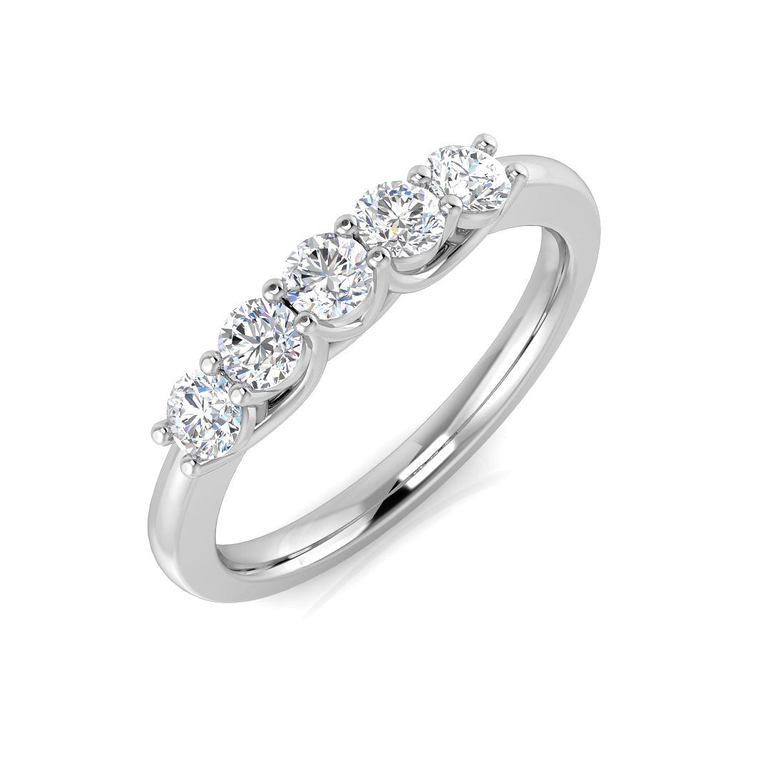 Platinum Round Lab Grown Diamond Ring 1