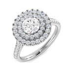 9ct White Gold Round Lab Grown Diamond Ring 1