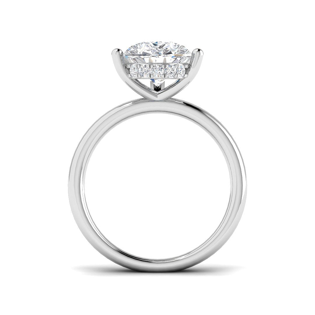 9ct White Gold Pear Lab Grown Diamond Ring 2