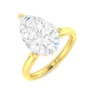 9ct Yellow Gold Pear Lab Grown Diamond Ring 1