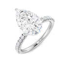 Platinum Pear Lab Grown Diamond Ring 1